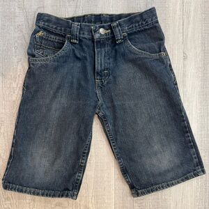 WRANGLER Denim Jean Adjustable Shorts. Size 12. Loose Fit Adjustable Waist.